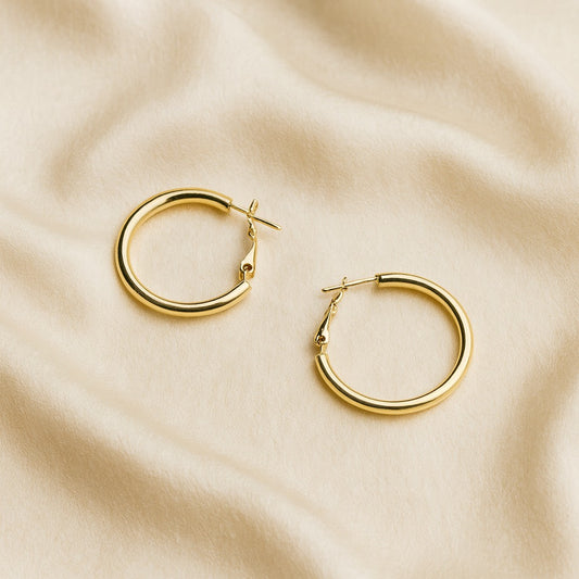 Golden Glow Hoops