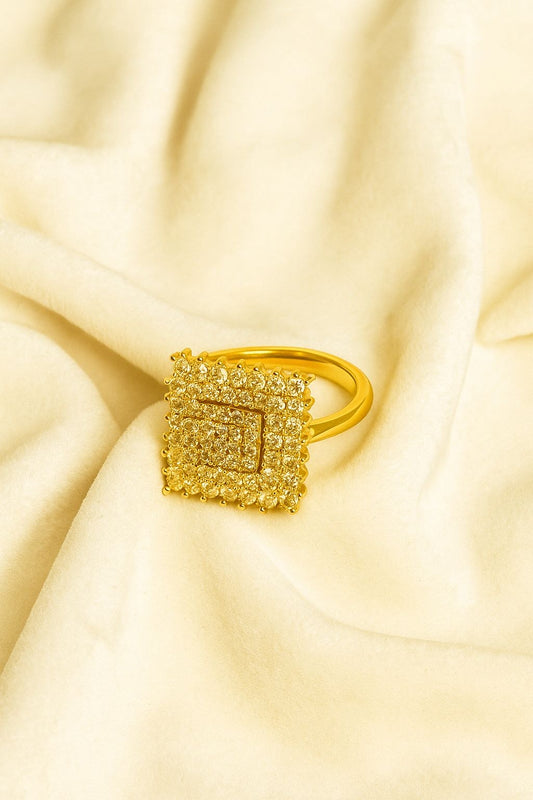 Diamond Prism Gold Ring